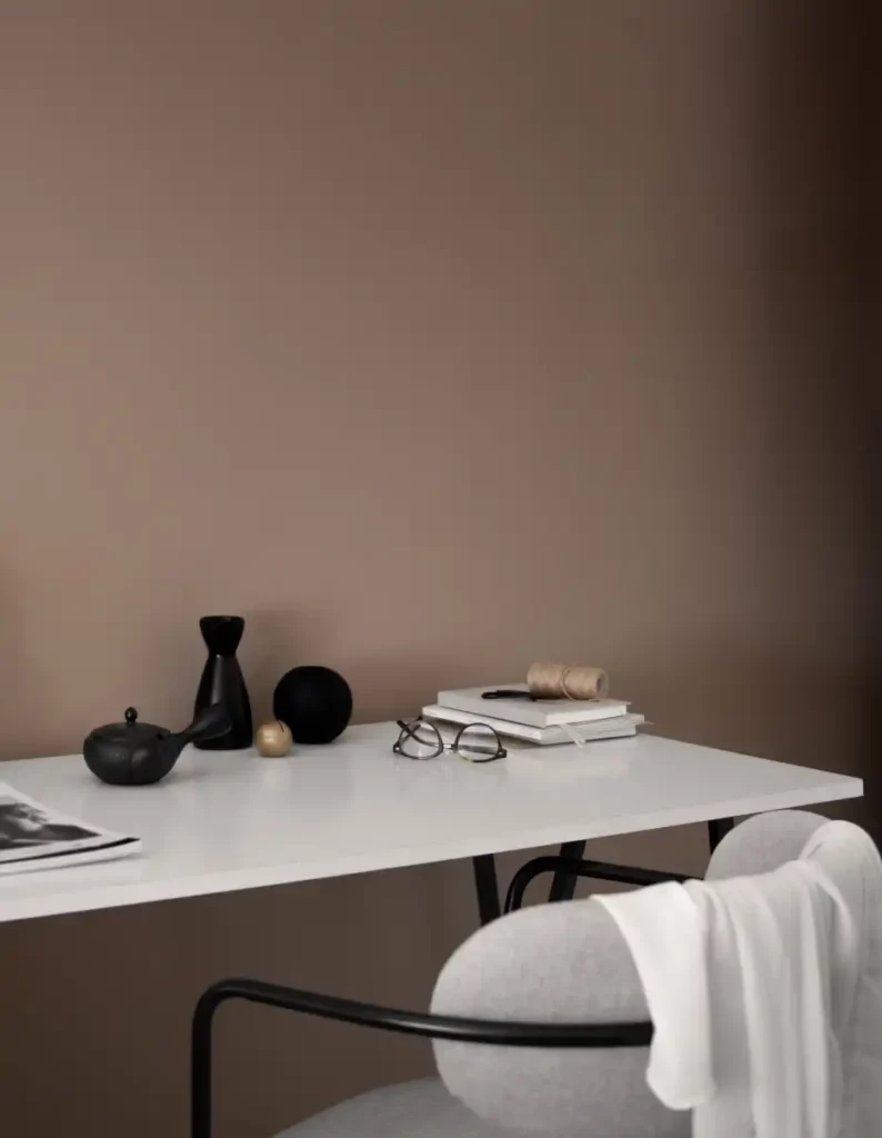 Casually styled brown workspace